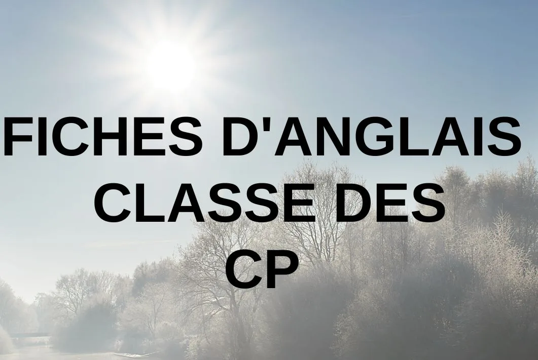 FICHES D'ANGLAIS CLASSE DES CP