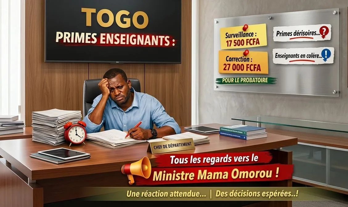 Togo – BAC I : primes jugées dérisoires, les enseignants interpellent le ministre Mama Omorou