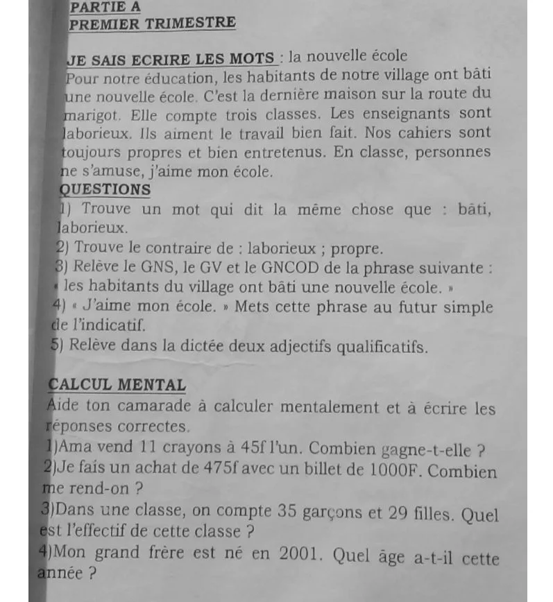 ANNALE SAUVEUR DES ENFANTS CM1