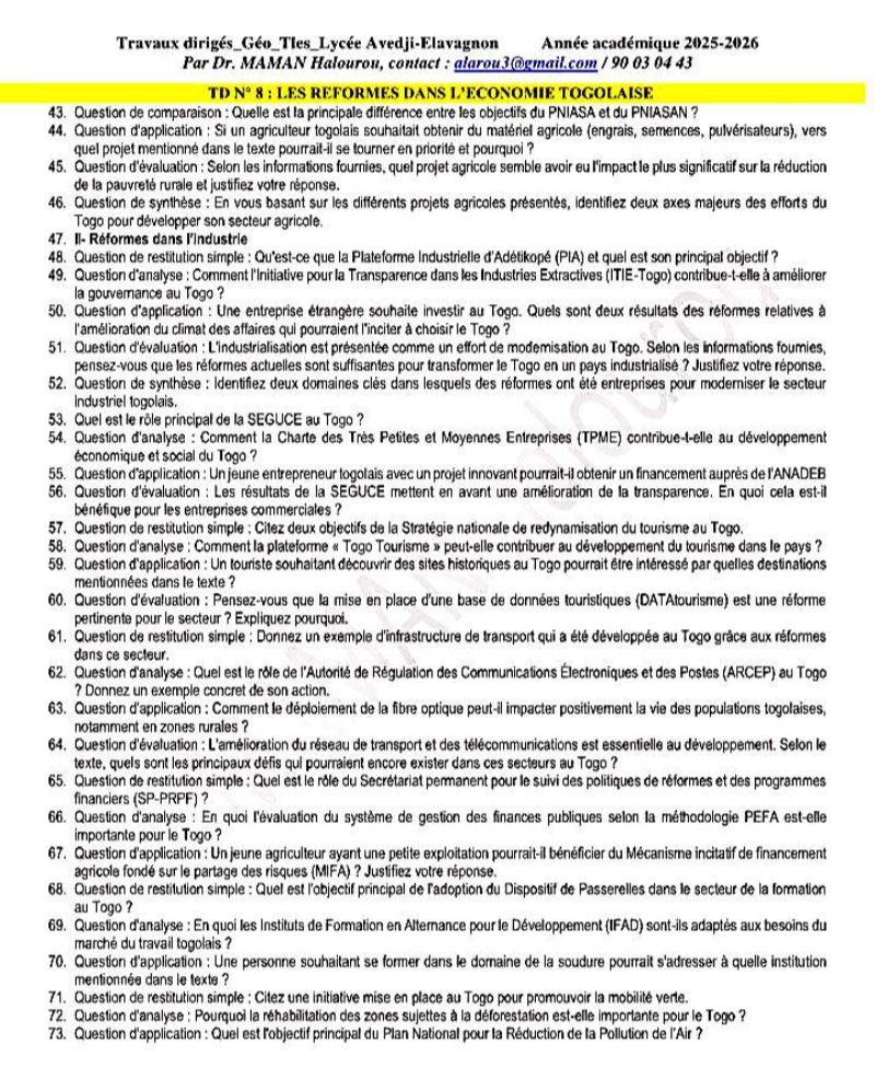 RÉVISION SUJETS HG TLE