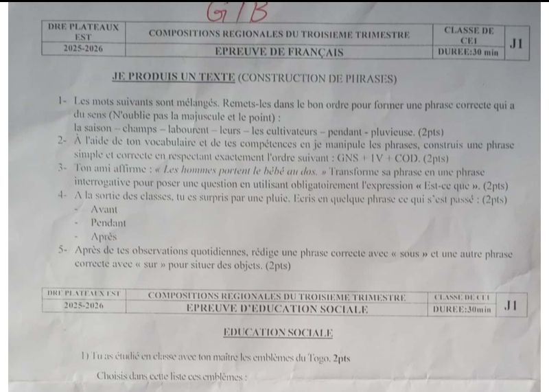 COMPO TROISIÈME TRIMESTRE PL-EST  CE1  2026